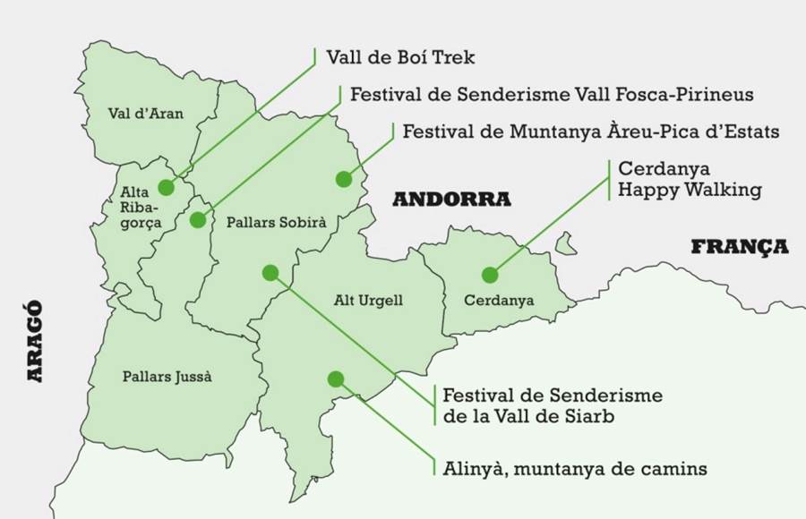 La segunda edición de los festivales de senderismo de los Pirineos se amplía a seis certámenes