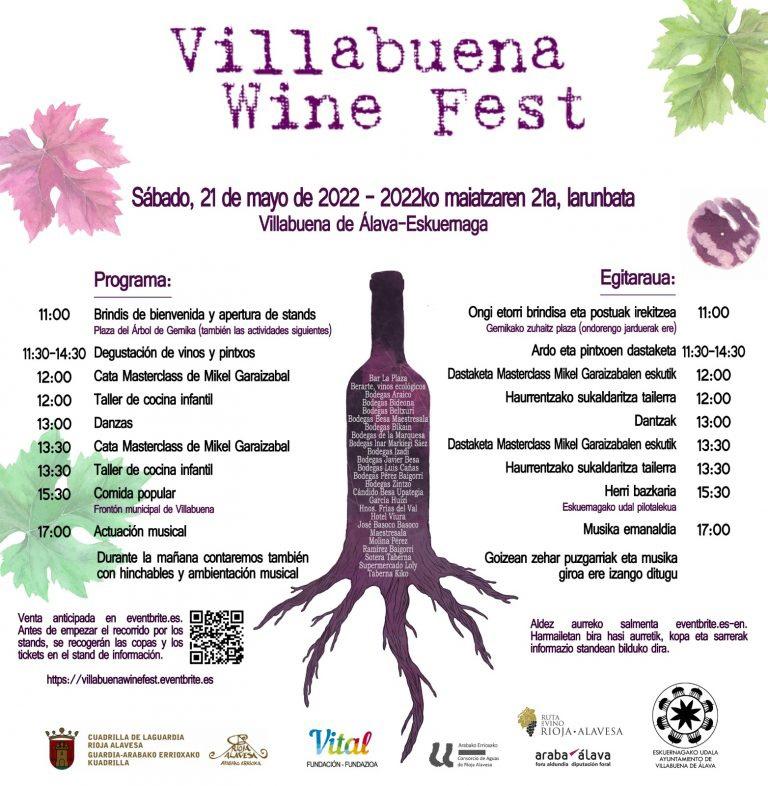 Primera edición del Villabuena Wine Fest el próximo 21 de Mayo